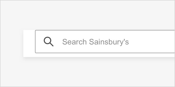 search field with padding on a small header bar